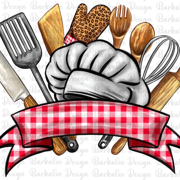 Chef Tools Png Sublimation Design, Outils De Cuisine Png, Cuisine Png, Gourmet Png, Chef De Cuisine Png, Couteau De Chef Png, Chapeau De Chef Png Téléchargements