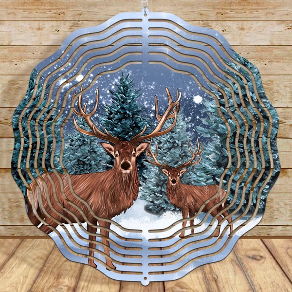 Winter Hirsch Wind Spinner Png Sublimation Design, Western Wind Spinner Png, Weihnachten Wind Spinner Png, Winter Hirschpng, Digitaler Download