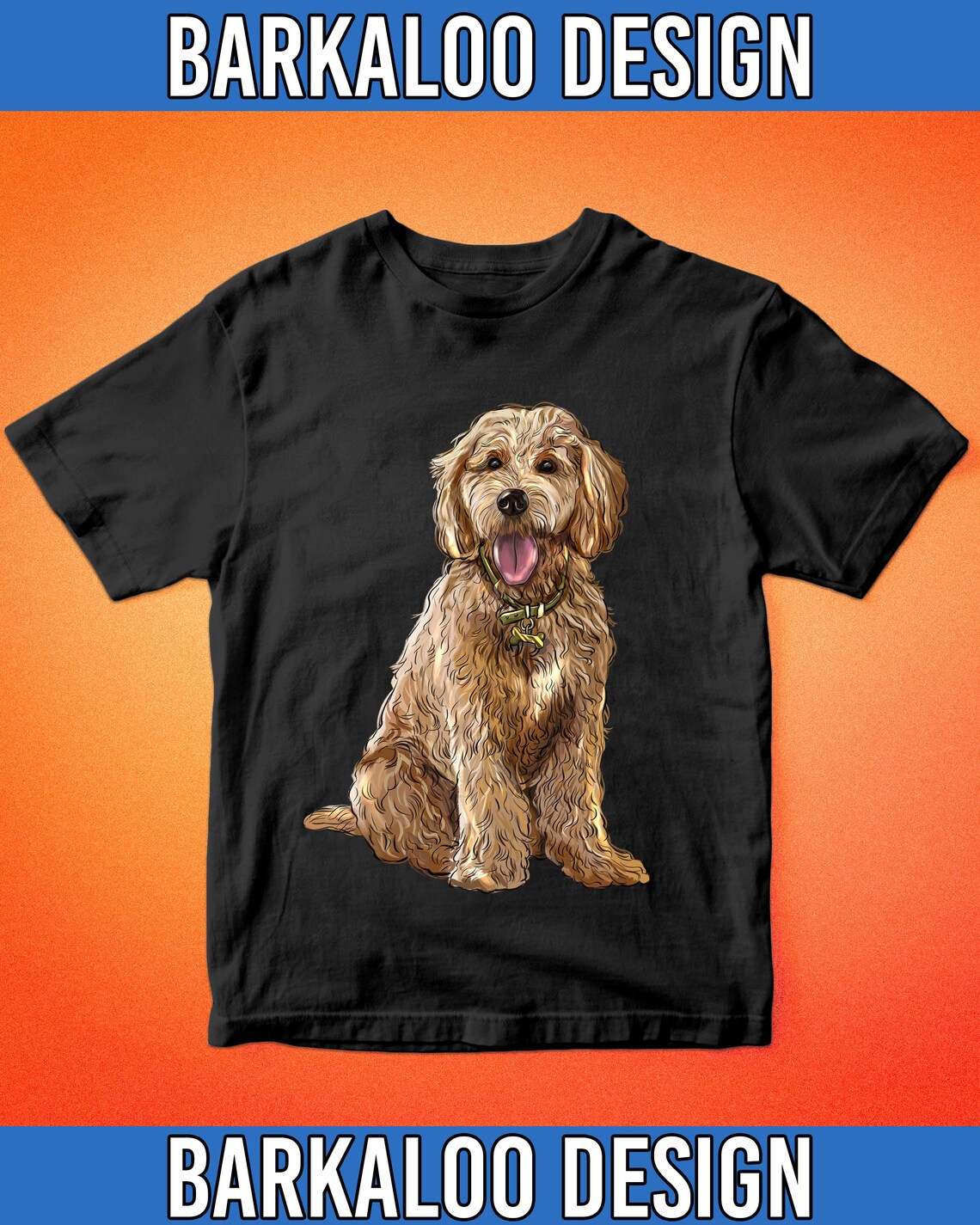Goldendoodle Dog Png Sublimation Design, Hand Drawn Dog Png, Dog ...