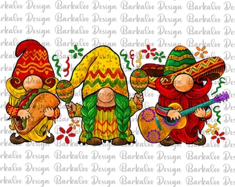 Cinco De Mayo Gnomes Png Sublimation Design, Cinco De Mayo Png, Mexican Hat Png, Gnomes Aztec Sombrero Png,Mex'can Gnomes Png Downloads