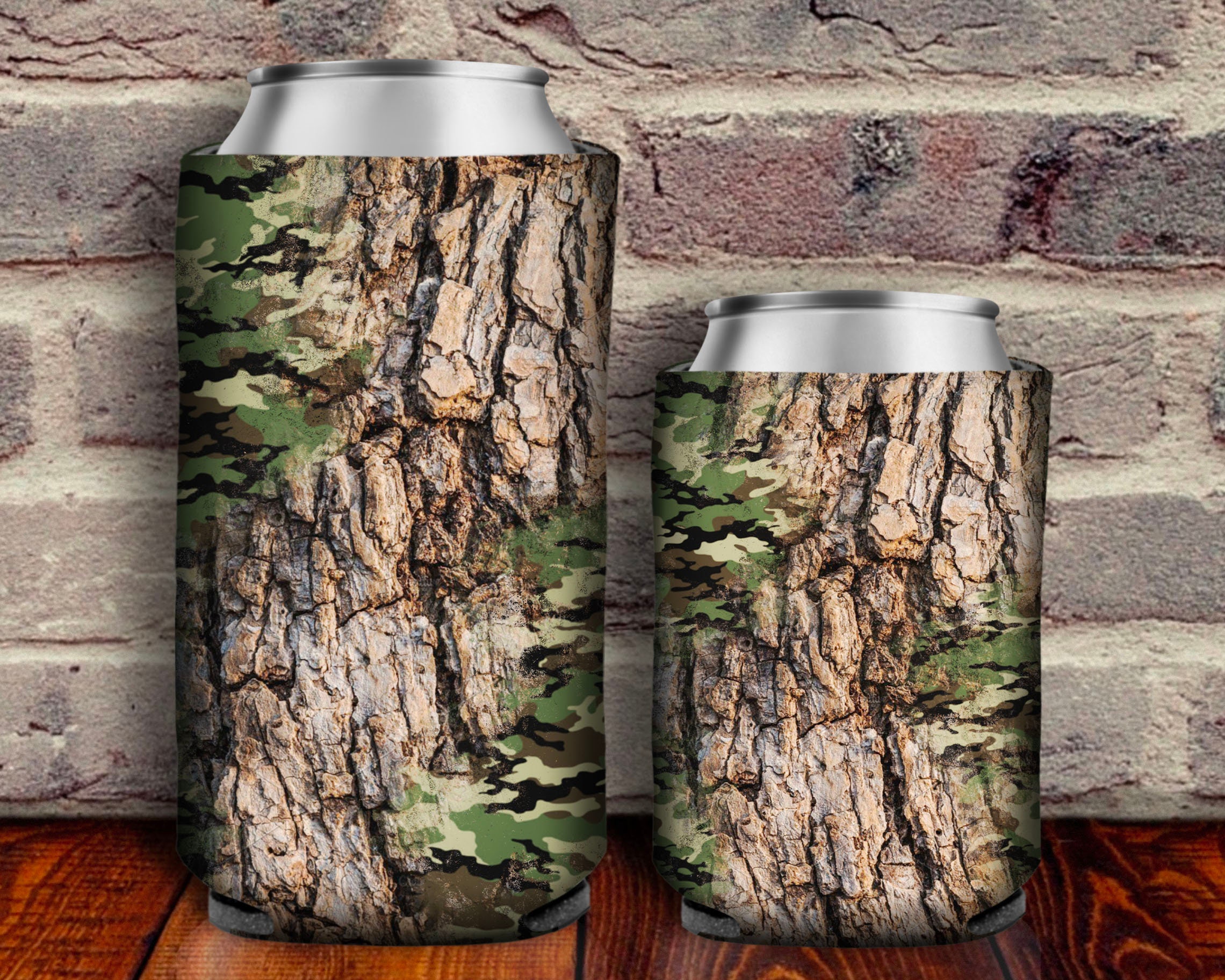 Campaign Leather Can Koozie - Vintage Camo