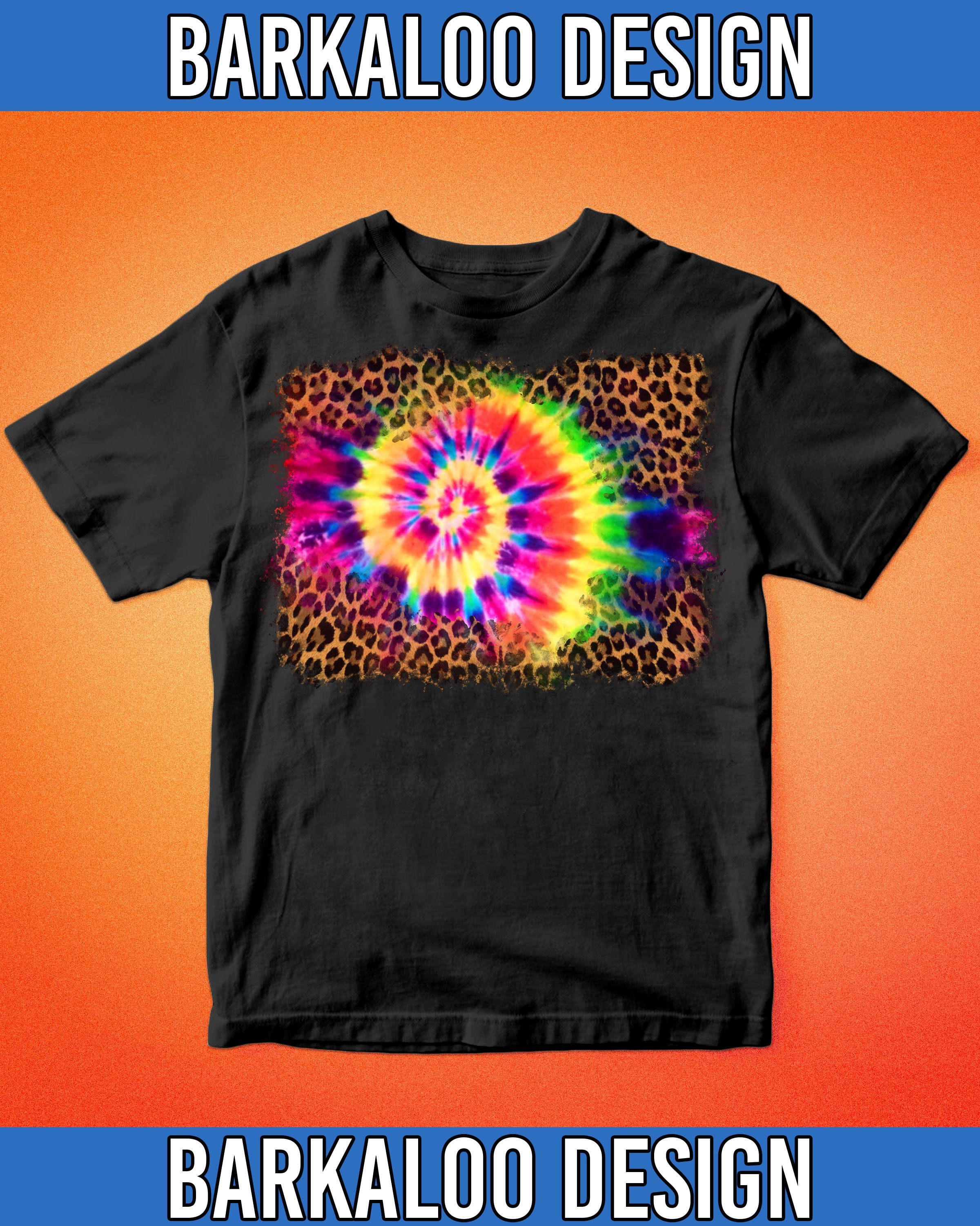 Leopard Tie Dye Background PNG Sublimation Design, Western Background ...