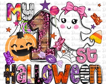 Mein 1st Halloween png Sublimation Design download, Happy Halloween png, Halloween png, spooky vibes png, erste Halloween png,designs download