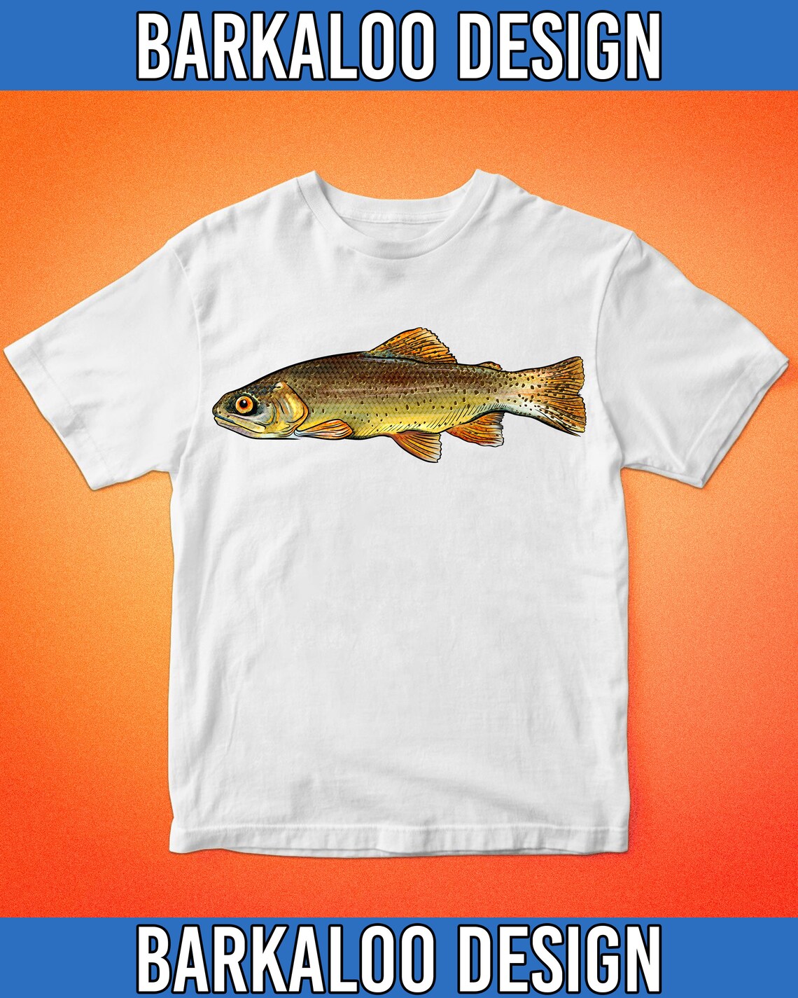 Arizona Apache Trout Fish Png Sublimation Design Hand Drawn Etsy