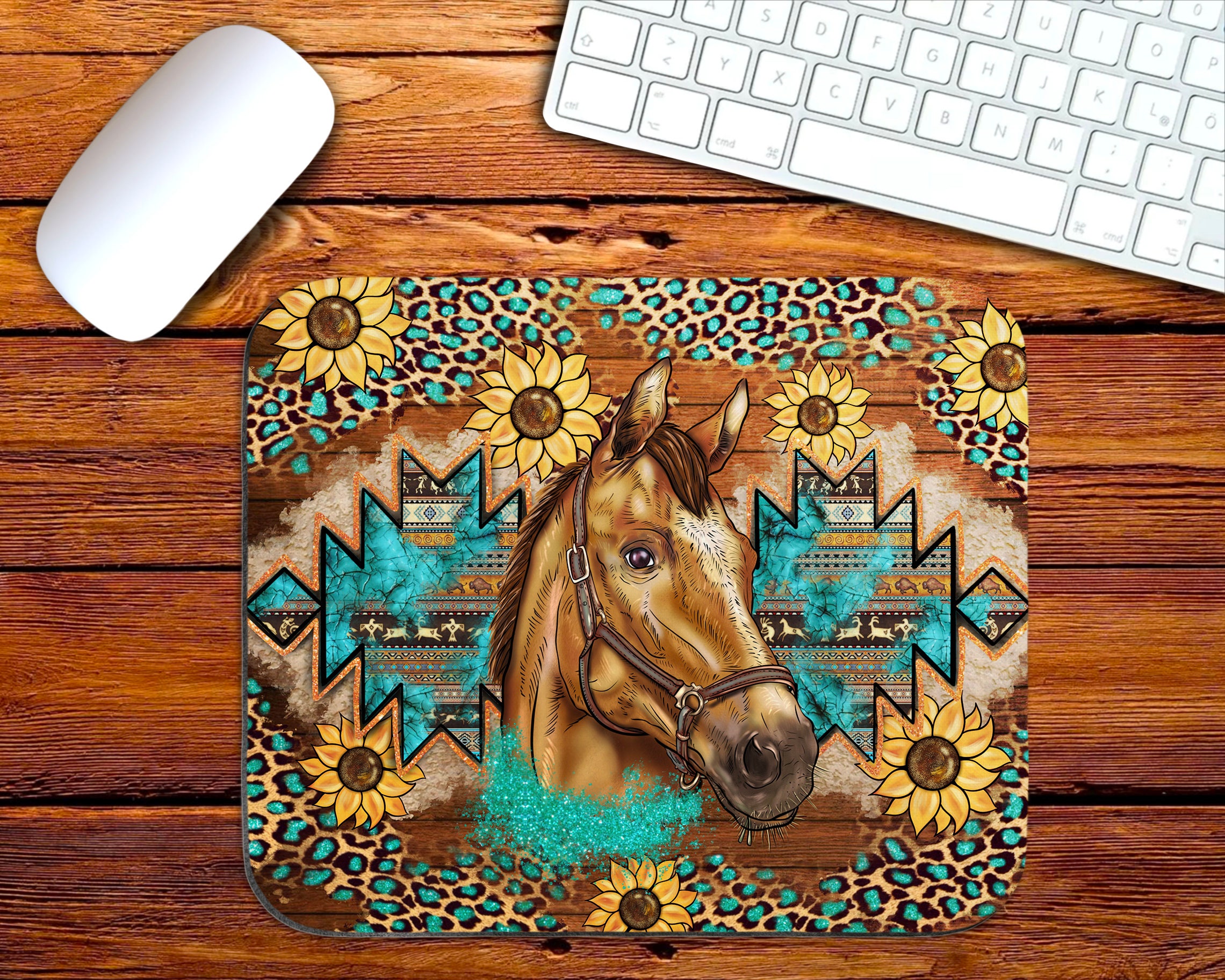 Western Horse Mouse Pad Png Sublimation Design Western Etsy
