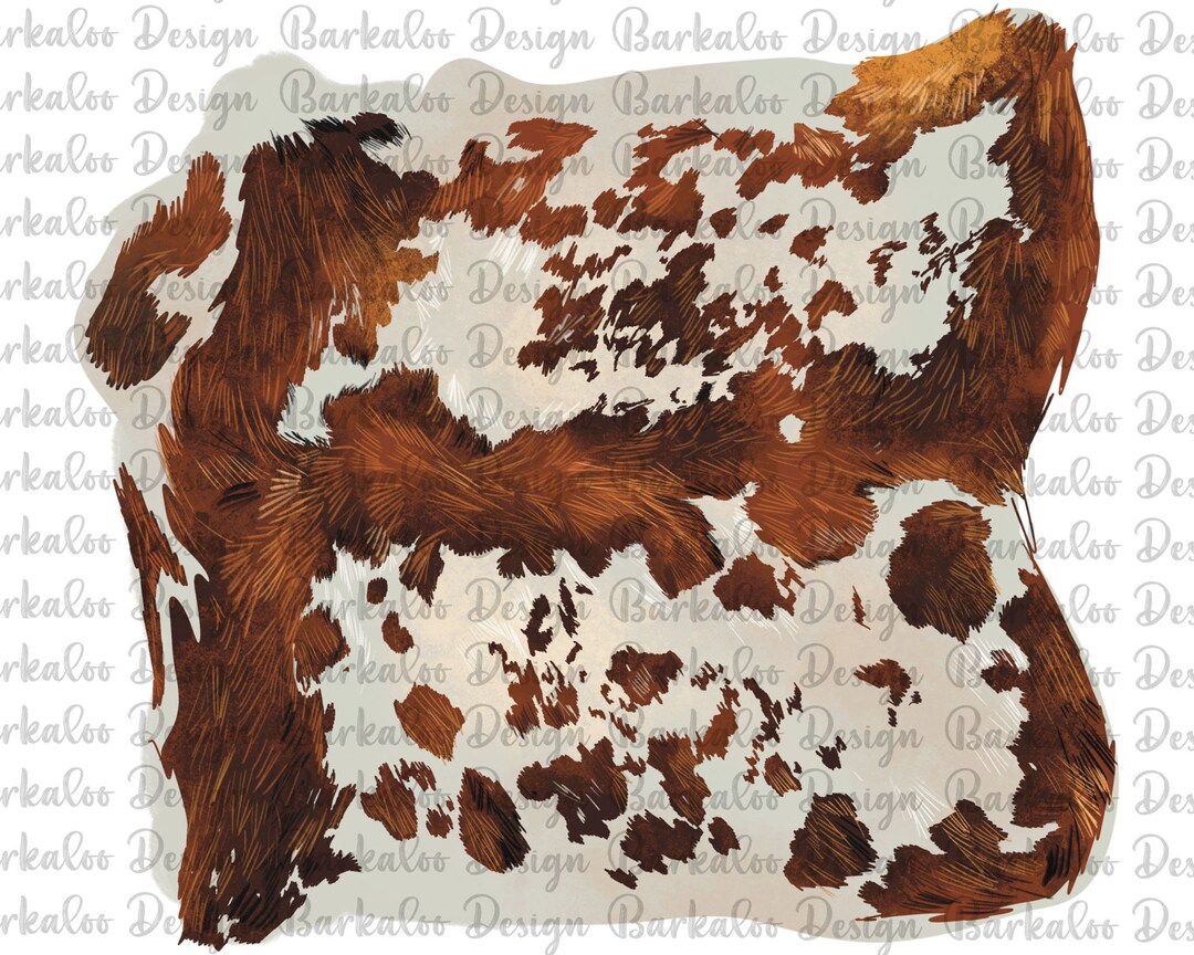 Hand Drawn Cowhide Background PNG Sublimation Design Western - Etsy