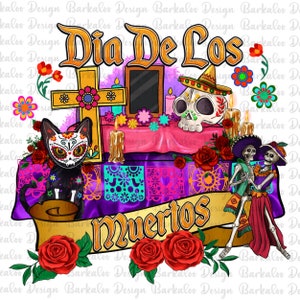 Dia de los muertos png descarga de diseño de sublimación, cinco de mayo png, png mexicano, Fiesta Mexicana png, descarga de diseños sublimados