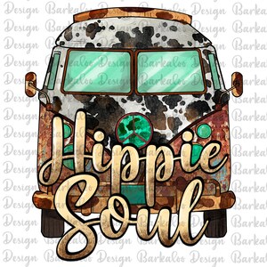 Western Hippie Soul Caravan Png Sublimation Design, Hippie Soul Png, Cowhide Caravan Hippie Soul Png, Western Caravan Png, Digital Download