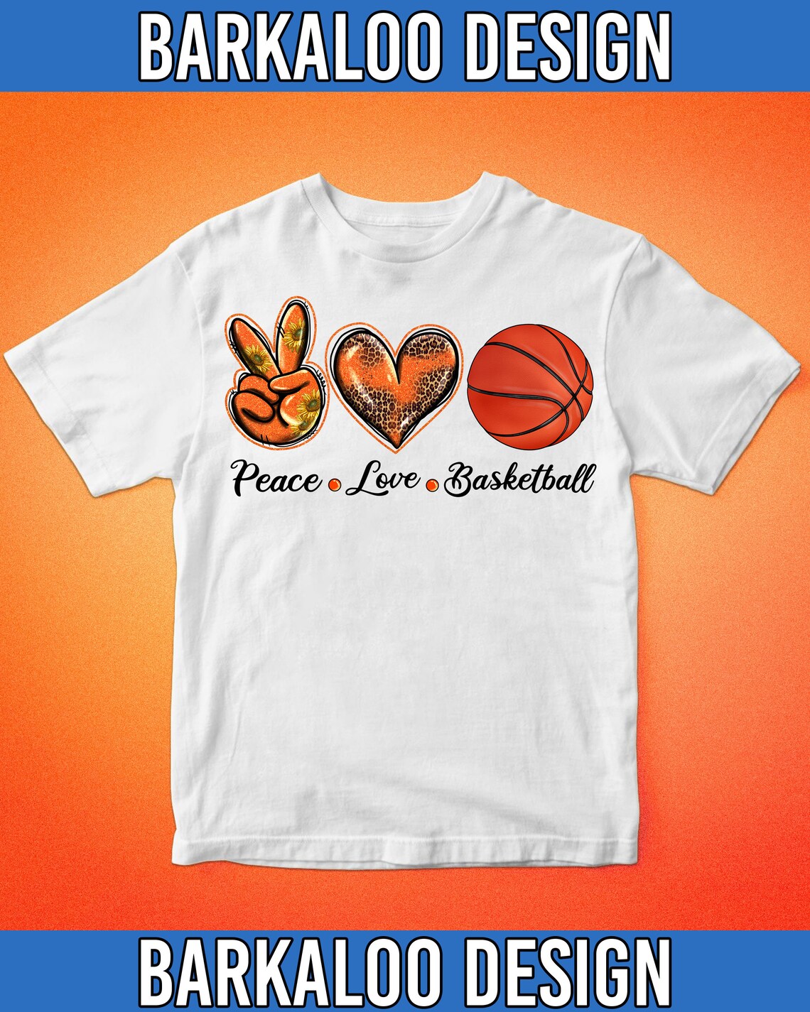 Peace Love Basketball PNG Sublimation Design Basketball PNG Etsy