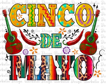 Western Cinco De Mayo Png Sublimation Design, Mexican Festival Png, Let's Fiesta Png, Serape Leopard Cinco De Mayo Png, Digital Download