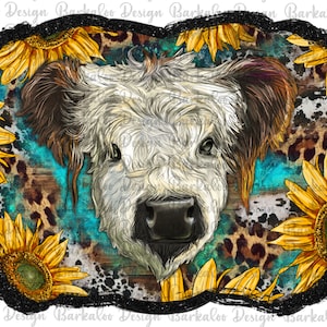 White Scottish Calf Background Png Sublimation Design,Calf Png, Western Background Png,Baby Cow Clipart, Scottish Calf Png, Digital Download