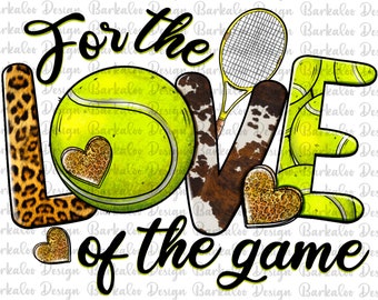 Por amor al juego tenis png diseño de sublimación, deportes png, tenis deporte png, western leopard tenis amor png, descarga digital