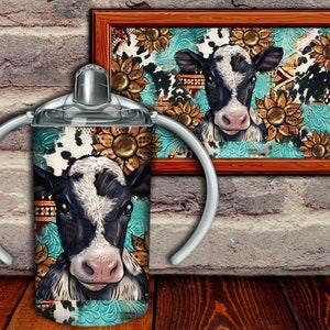 Western Black And White Cow Sippy Cup Tumbler Png Sublimation Design,12oz Sippy Cups Tumbler Png,Cowhide Cow Sippy Cup Tumbler Png Downloads