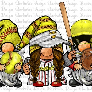 Softball Gnomies Png Sublimation Design, Softball Png, Sports Gnomes Png, Sports Png, Softball Ball Png, Softball Game Png, Digital Download