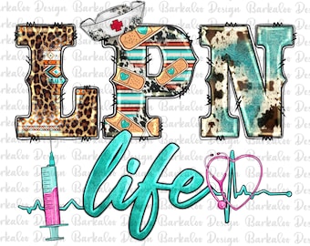 Western LPN Life Png Sublimation Design, LPN Life Png, Nurse Png,Nurse Clipart, Cowhide Serape LPN Png, Lpn Png, Leopard Lpn Png Downloads