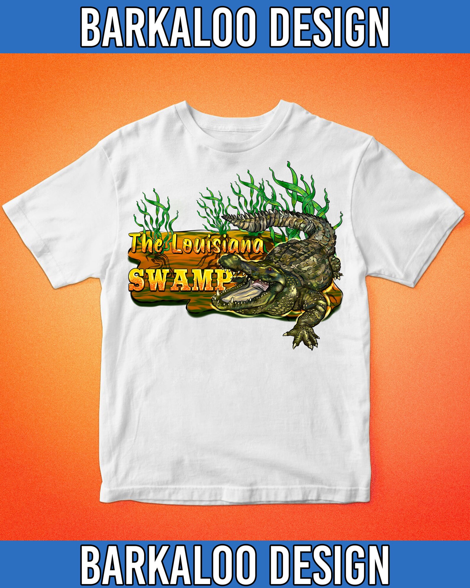 The Louisiana Swamp With Alligator Png Sublimation Design Etsy