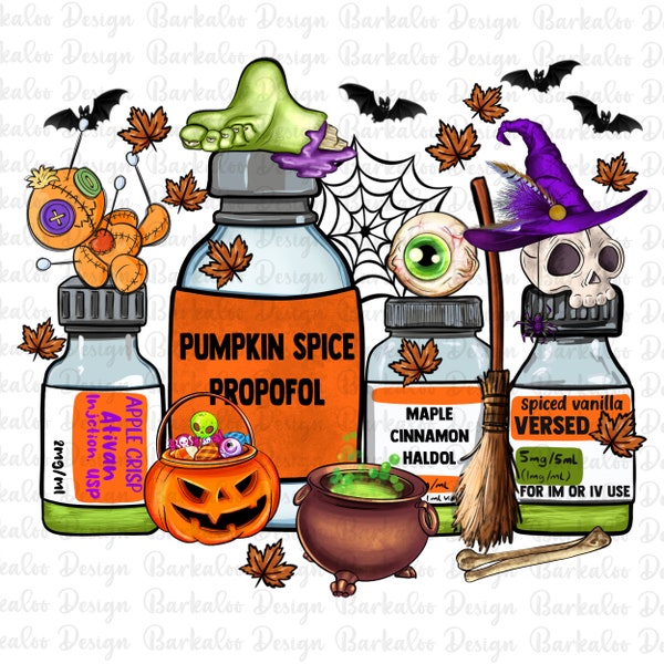 Pumpkin spice propofol ativan versed haldol Halloween Nurse png, Happy Halloween png, Nurse png, Halloween png, sublimate designs download
