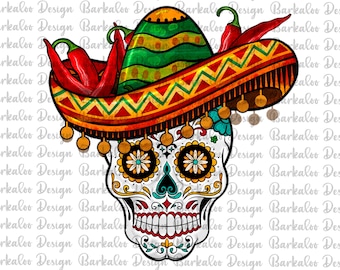 Western Mexican Skull With Sombrero Png Sublimation Design, Cinco De Mayo Png, Sombrero Png, Sombrero Clipart, Mexican Hat Png Downloads
