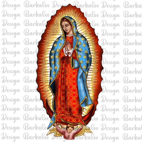 Notre-Dame de Guadalupe PNG Sublimation Design, Vierge Marie Png, Dame de Guadalupe Png, Mère occidentale Guadalupe Png, Téléchargement numérique