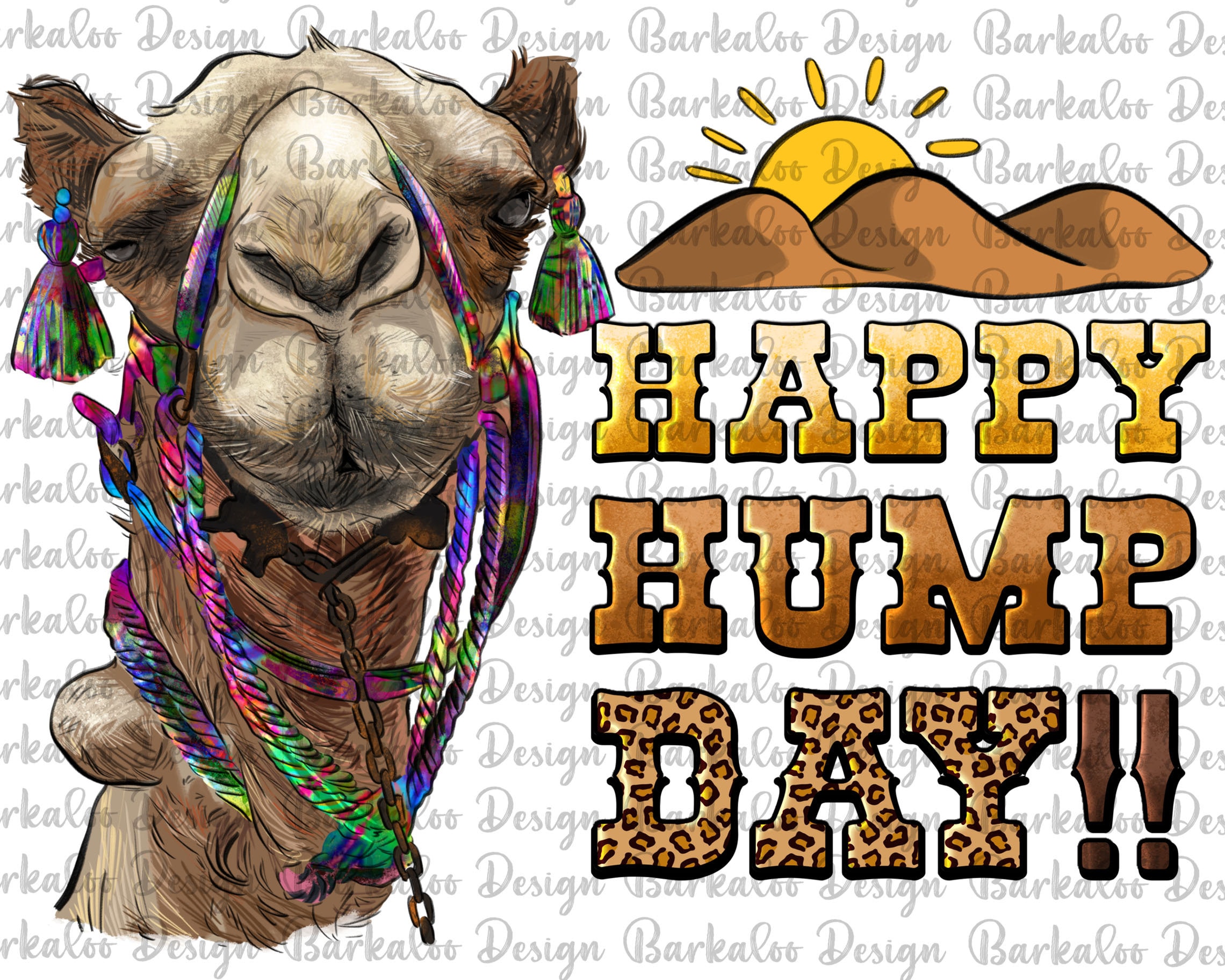 Western Happy Hump Day Png Sublimation Design, Leopard Hump Day