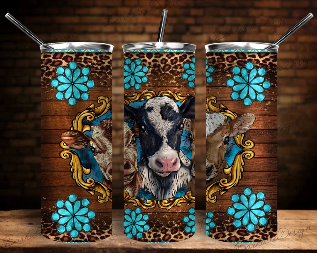 Western Baby Cows 20 Oz. Skinny Tumbler PNG Sublimation Design,calf ...