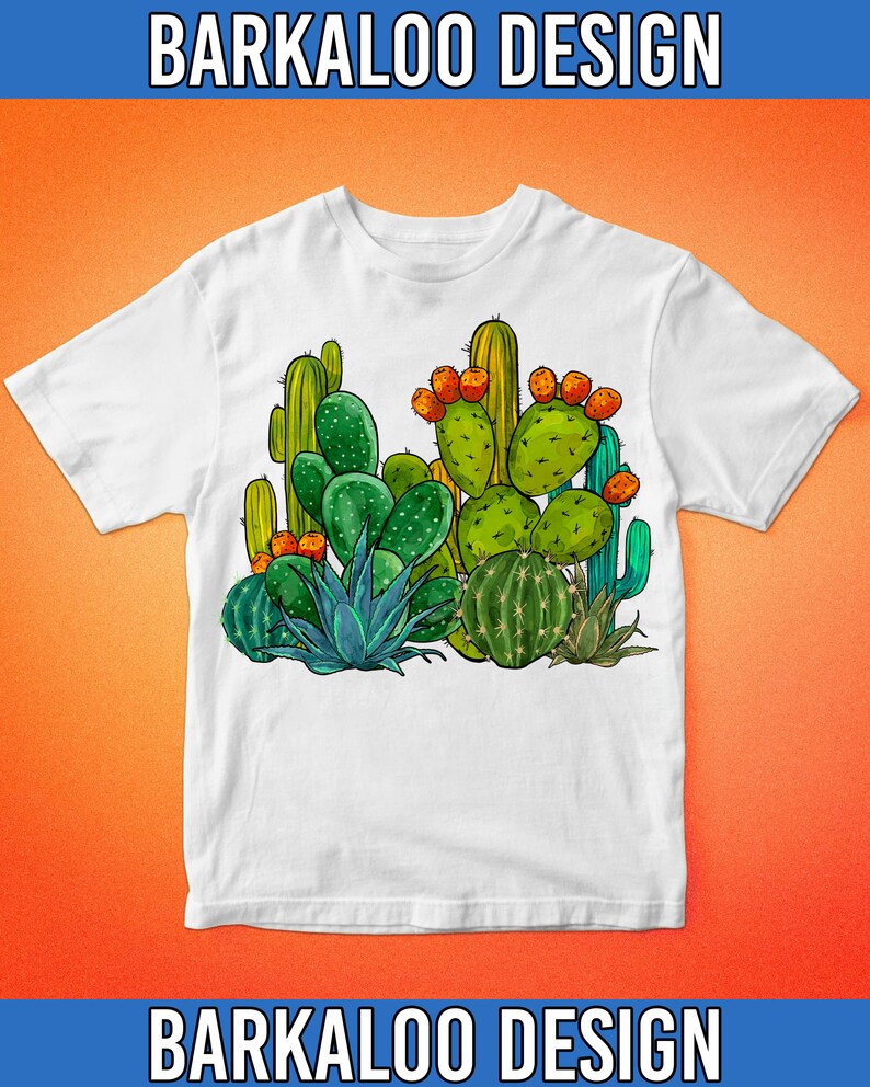 Western Watercolor Cactus PNG Sublimation Design, Cactus Clipart, Watercolor Cactus Png, Cactus Png, Western Cactus Png, Digital Download image 2