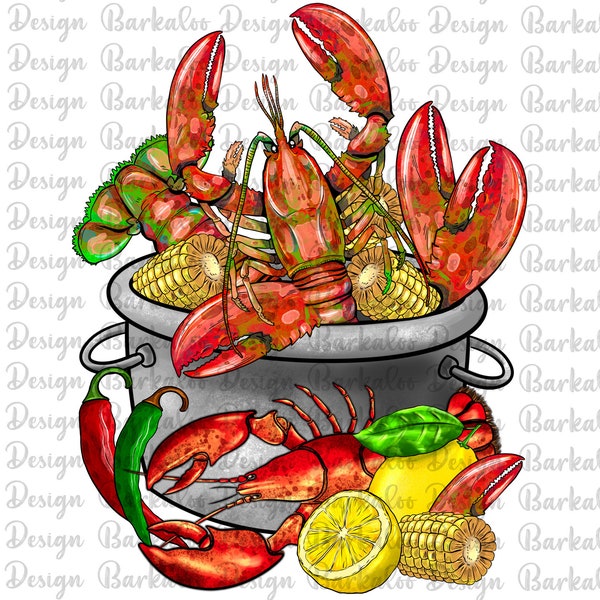 Crawfish Corn Pot Png Sublimation Design, Hand Drawn Crownfish Corn Pot Png, Crownfish Corn Pot Clipart Png Digital Downloads