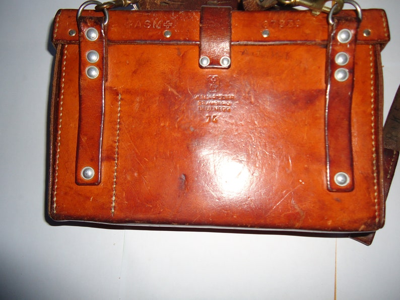 1 Swiss Army Medical Bag 1974 1 Swiss Military Paramedic Bag Leather