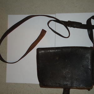 1 bolsa de tarjetas del ejército suizo - 1 bolsa de cuero militar suiza - 1 bolso de cuero del ejército suizo - bolso bandolera Bolso de suministros de artista