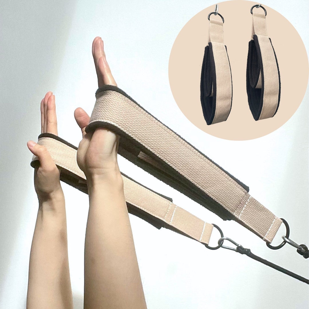 Pretty Pilates Beige Double Loop Straps, Reformer Pilates Loops