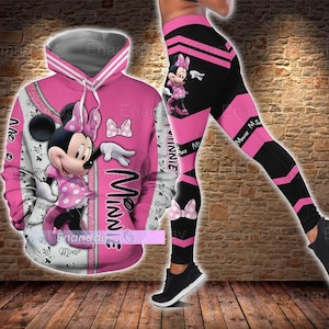 Minnie Hoodie, Disney Minnie Leggings, Minnie Mouse Hoodie, Cartoon Movie Hoodie, Leggings For Girls, Birthday Gift, Yoga Leggings