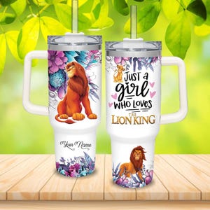Lion King Tumbler, Custom Disney Lion Tumbler, Just A Girl Loves Lion King Tumbler, Animal Kingdom Tumbler, Stainless Steel Tumbler