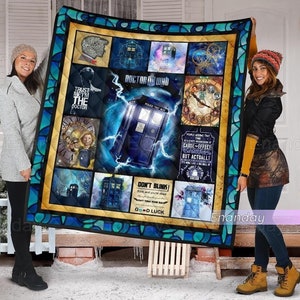 Tardis Doctor Who Quilt, Doctor Who Quilt, Dr Who Movie Quilt, The Doctor Quilt, Doctor Who Gift, Movie Quilt, Gift For Him