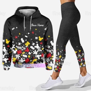 Disney Stitch 3D Hoodie Women's Hoodie Set Mickey Yoga Pants Sweatpants  Women's Disney Yoga Hoodie Leggings Fashion Tracksuit - AliExpress