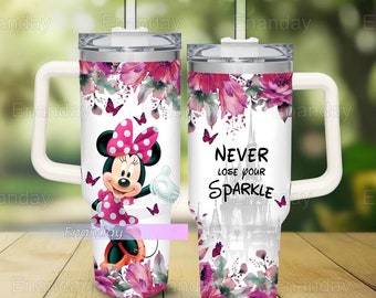 Minnie Mouse Tumbler 40oz, Tumbler For Women, Cute Minnie Tumbler, Disney Minnie Tumbler, Stainless Tumbler, Birthday Gift For Her