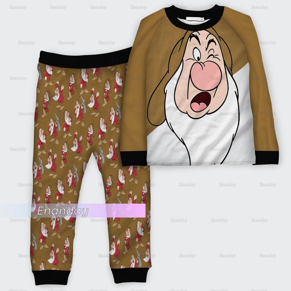 Conjunto Pijama Gruñón, Pijama Siete Enanitos, Pantalón Pijama Gruñón Disney, Pijama Para Fiesta, Conjunto Pijama A Juego, Conjunto De Pijama