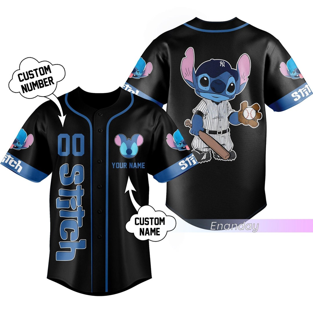 Stitch Jersey Shirt, Custom Stitch Baseball Jersey, Disney Stitch Shirt, Stitch Sports Jersey