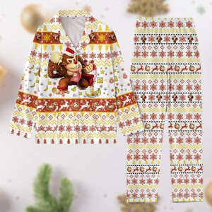 Donkey Kong Pyjama Weihnachten, Donkey Kong Santa Urlaubspyjama, Super Mario Bros Weihnachtspyjama, Videospiel Weihnachtsfeier Outfit