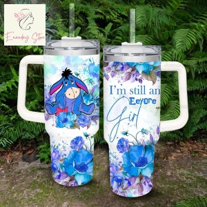 Eeyore 40 Unzen Becher, Disney Esel Becher, Winnie The Pooh Becher, Edelstahl Becher, Eeyore Cartoon Becher, Geburtstagsgeschenk