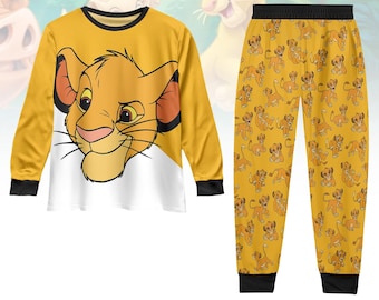 Disney Simba Pajamas Set, Simba Pajamas Family, Lion King Pajamas, Animal Kingdom Pajamas, Disney Lion King Pajamas,Simba Pajamas Pants