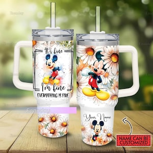 Halloween Mickey Mouse 40oz Tumbler, Custom Disney Mouse Tumbler, Tumbler With Straw, Mickey Lover Gift, Movie Characters Hot Drink Cup