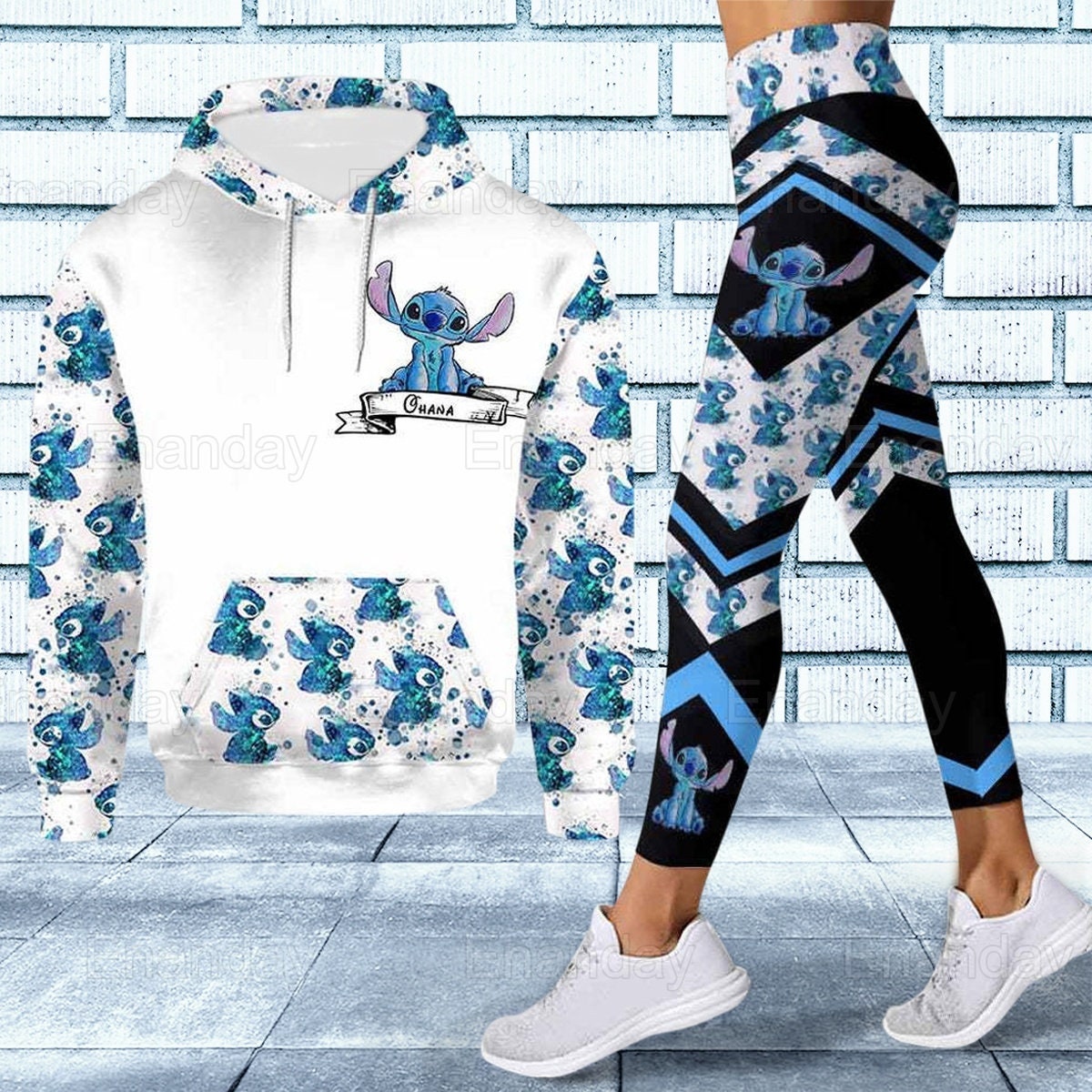 Custom Stitch 3D Hoodie and Leggings Set Women's Casual Stitch Yoga Pants  Suit Disney Yoga Hoodie Leggings Fashion Tracksuit Set - AliExpress