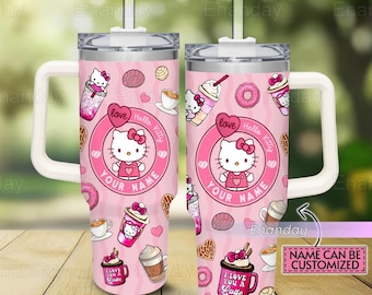 Hello Kitty Tumbler 40oz benutzerdefinierte Hello Kitty Geschenke fur Frauen Madchen Stanley Hello Kitty Cup Cartoon Stanley Tumbler Hello Kitty