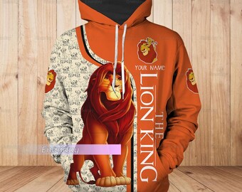Lion King Hoodie, Disney Simba Hoodie, Custom Simba Hoodie, Animal Kingdom  Hoodie, Disney Lion King Hoodie, Gift For Him, Gift For Dad