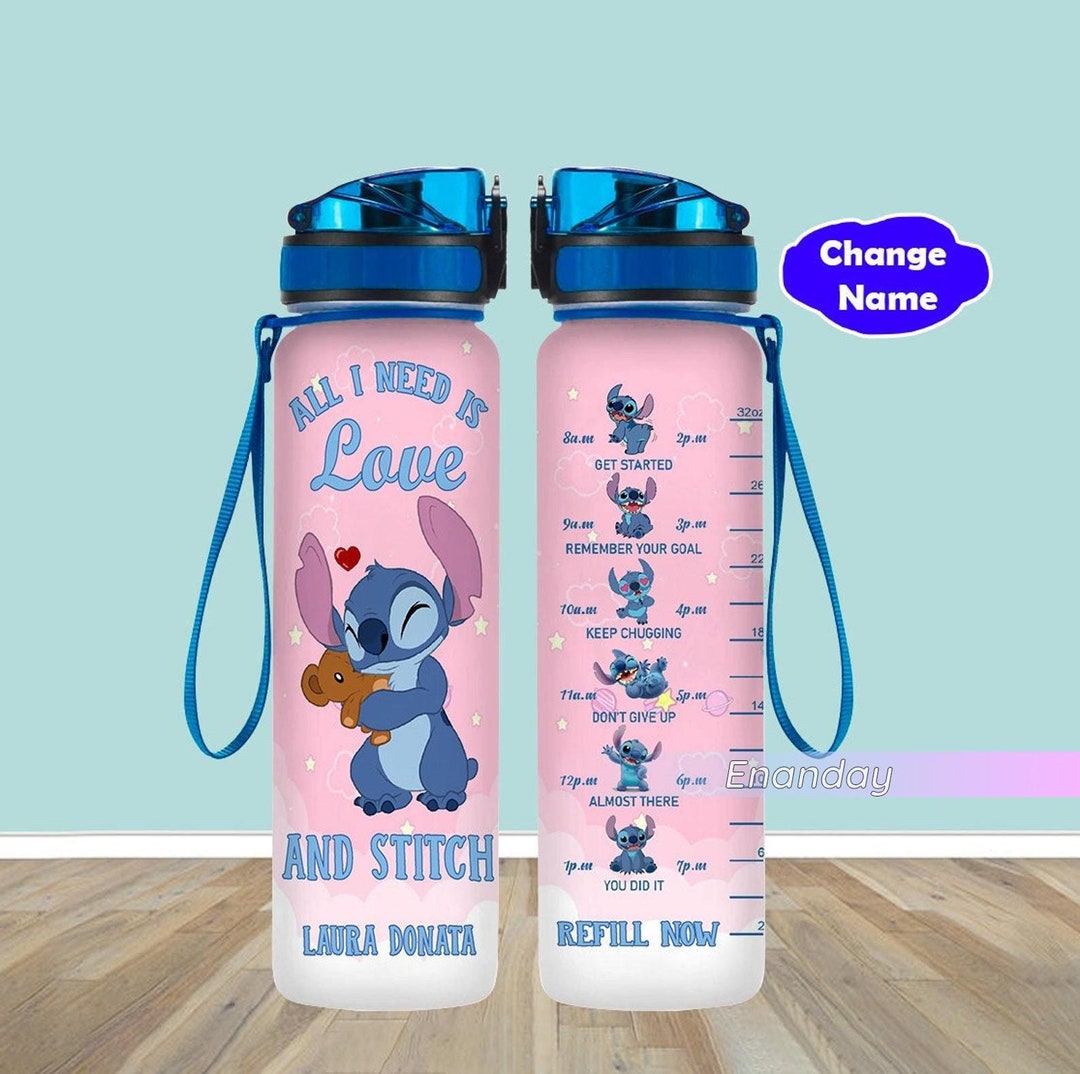 Stitch Water Bottle, Custom Stitch Water Bottle, Stitch Bottle, Disney ...