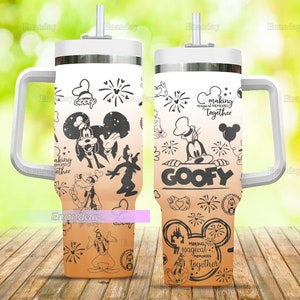 Halloween Goofy 40oz Tumbler, Making Magical Memories Together Tumbler, Disney Goofy Cups, Tumbler With Straw, Cute Cartoon Gifts