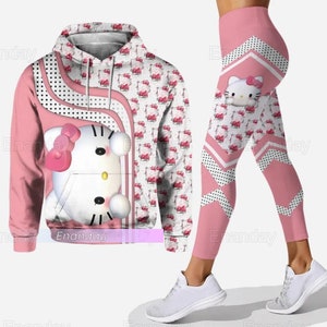 Pink Hello Kitty Leggings  Gym fashion women, Pink hello kitty, Gym style