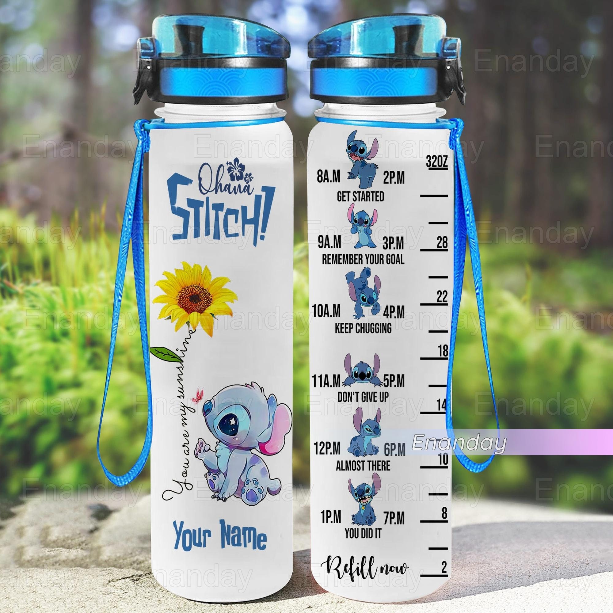 Personalized Stitch Water Bottle, Ohana Stitch Bottle, You Are My Sunshine Water Bottle, Disney Water Bottle, Fitness Bottle, Gifts For Her