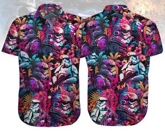 Stormtrooper Hawaiian Shirt, Star Wars Hawaiian Shirt, Stormtrooper Shirt, Stormtrooper Aloha Shirt, Star Wars Shirt, Beach Shirt