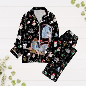 Star Wars Pajamas Set, Stormtrooper Boba Fett Christmas Pjs, Star Wars Holiday Pajamas, Santa Claus Pyjamas, Xmas Party Gift, Pj Set